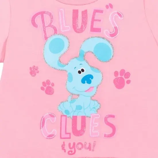 Nickelodeon Blue's Clues Little Girls T-Shirt & French Terry Shorts Set Pink  image {2}