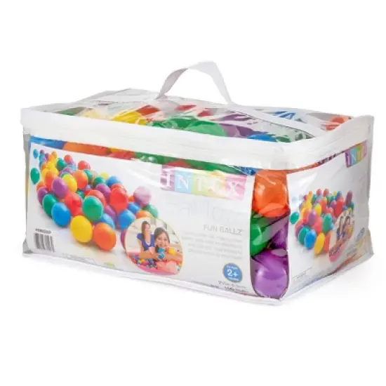 Intex Plastic Multi-Colored Balls for Bounce Houses (100 Large & 100 Small) image {1}