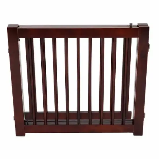 Costway Folding Free Standing 3 Panel Wood Pet Dog Safety Fence image {8}