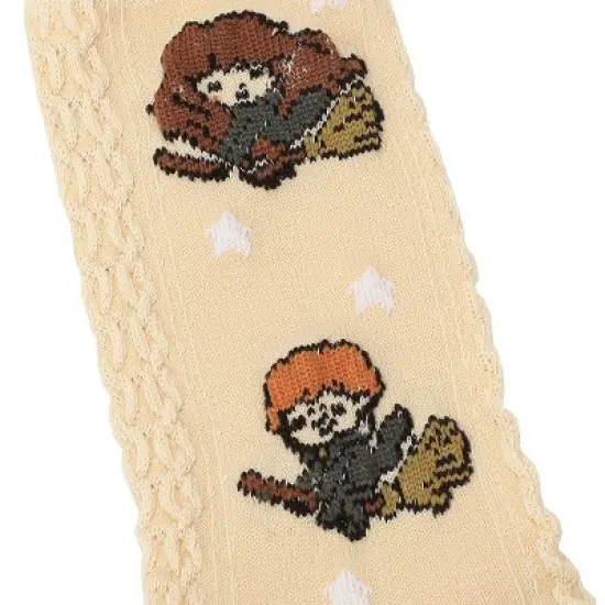 Harry Potter Chibi Characters Riding Brooms Women's Casual Crew Socks image {4}