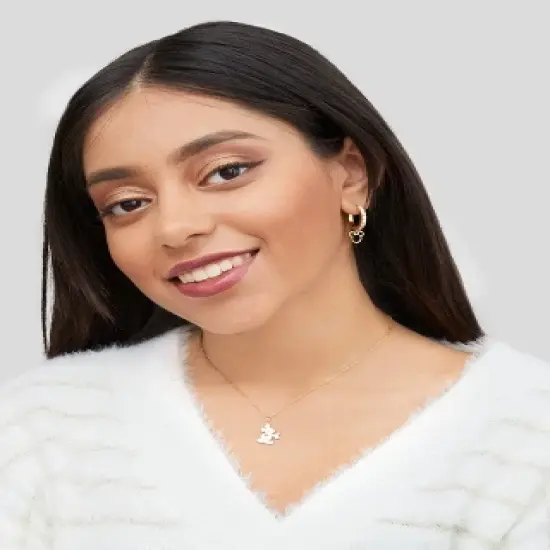 Disney Mickey Mouse 14kt Yellow Gold Classic Mickey Pendant Necklace, 15" image {2}