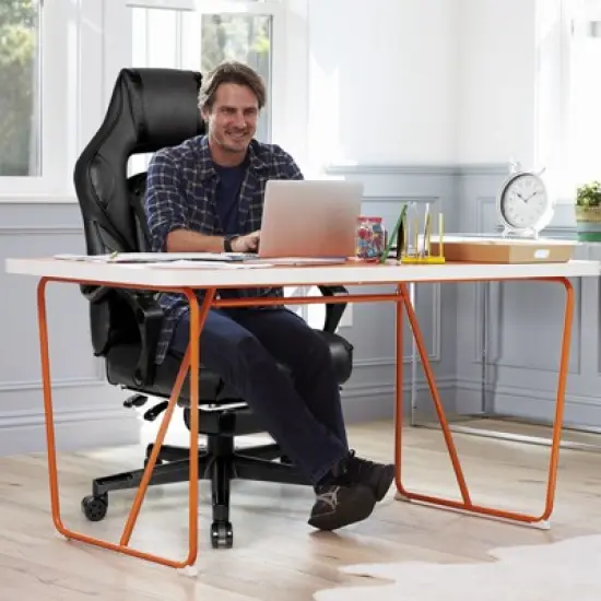 Tangkula Gaming Chair Height Adjustable with Cushion Ergonomic High Back Blue/Black/ Red/ White image {2}