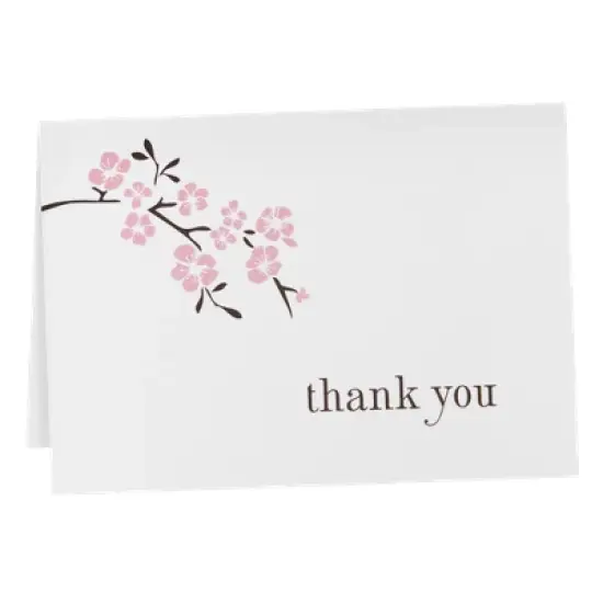 50ct Cherry Blossom Thank You Cards image {1}