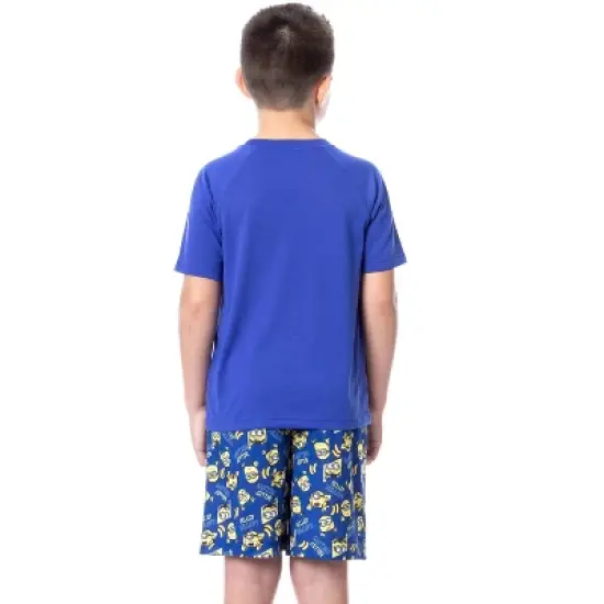 Despicable Me Boys' Minions Bello? Raglan Sleep Pajama Set Shorts Shirt Multicolored image {1}