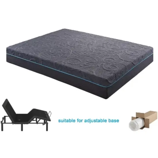 PAGED Bed Mattress Gel-Infused Memory Foam Mattress Hybrid Mattress with Pocket Coils for Comfortable Sleep image {4}