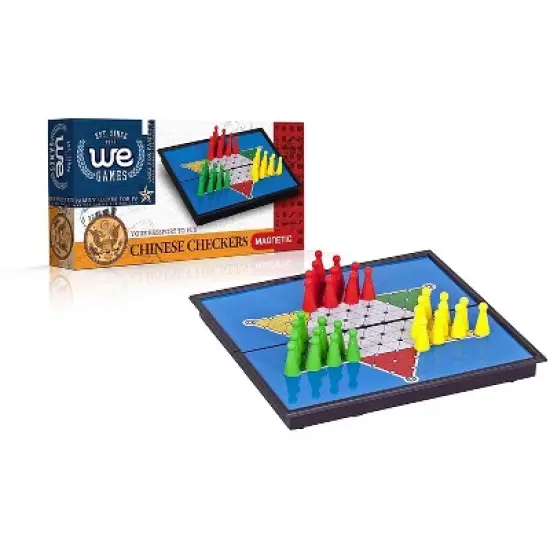 WE Games Magnetic Folding Travel Chinese Checkers Board Game image {5}