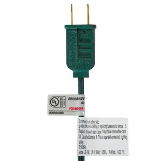 Northlight Transparent G40 Globe Indoor Outdoor Patio Christmas Light Set - MultiColor - 9' Green Wire - 10ct image {2}