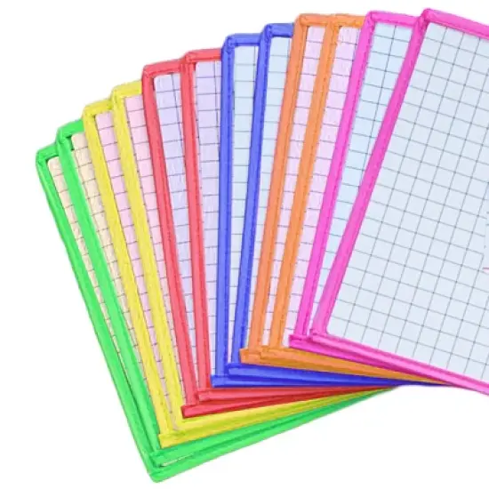 KleenSlate&reg; Clear Dry Erase Sleeves, Assorted Colors, 12 Per Pack image {2}