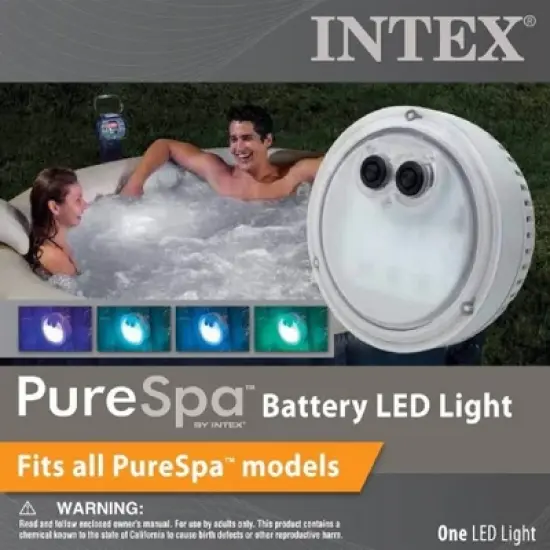 Intex PureSpa Multi Colored LED Light Accessory for Bubble Spa Hot Tub (2 Pack) image {4}