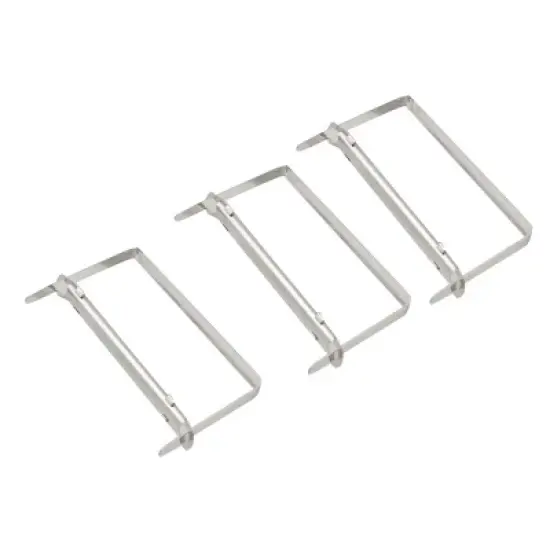 Unique Bargains Office Home Metal Organizer Binder Documents Clips Paper Fasteners 50 Pcs image {3}