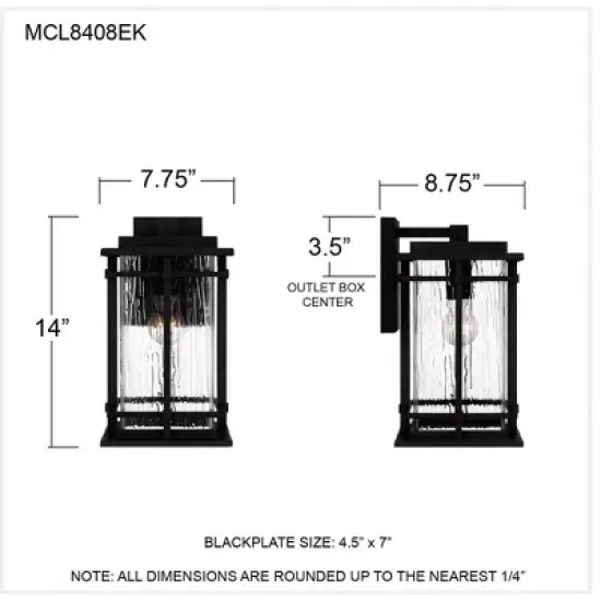 Quoizel Lighting McAlister 1 - Light Sconce in  Earth Black image {1}