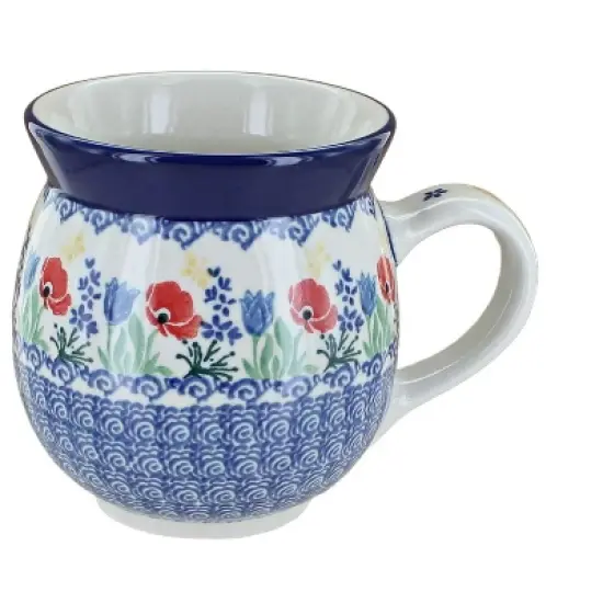 Blue Rose Polish Pottery Ceramika Artystyczna Bubble Mug image {19}