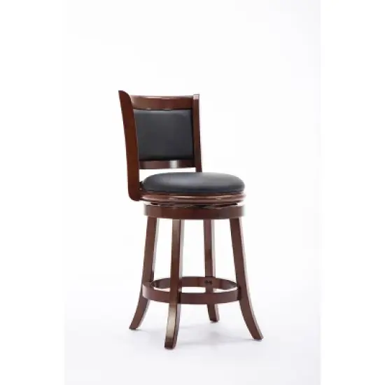 24" Augusta Swivel Counter Height Barstool Hardwood - Boraam image {11}