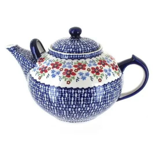 Blue Rose Polish Pottery C001 Manufaktura Large Teapot image {5}