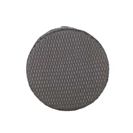 Bruce Outdoor Round Wicker Side Table Gray - Christopher Knight Home image {4}