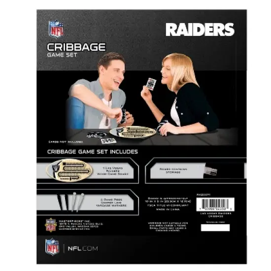 MasterPieces Officially Licensed NFL Las Vegas Raiders Wooden Cribbage Game for Adults image {2}