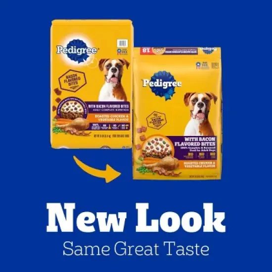 Pedigree Roasted Chicken Flavor with Bacon Bites Adult Dry Dog Food image {9}