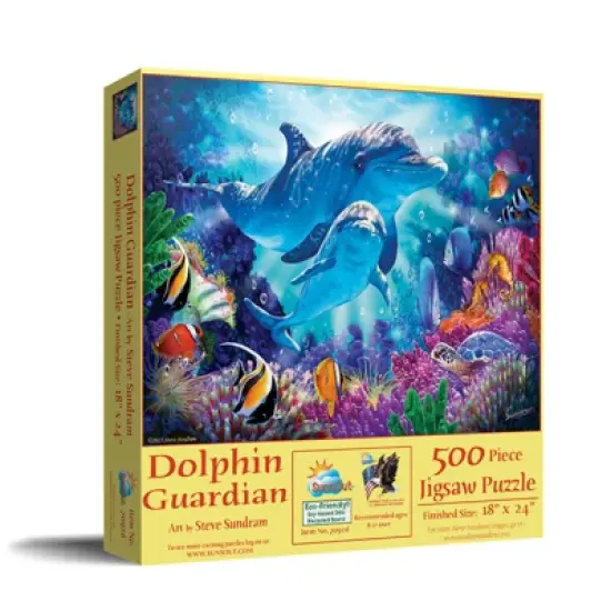 Sunsout Dolphin Guardian 500 pc   Jigsaw Puzzle 70926 image {1}