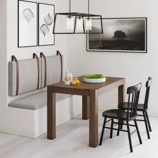 King Upholstered Wall Mount Floating Headboard Feather Gray - Nathan James image {5}