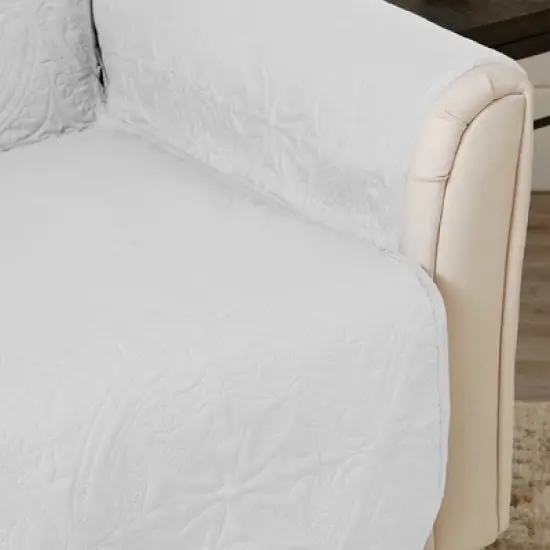 Great Bay Home Medallion Stitched Reversible Washable Pet Furniture Protector image {4}