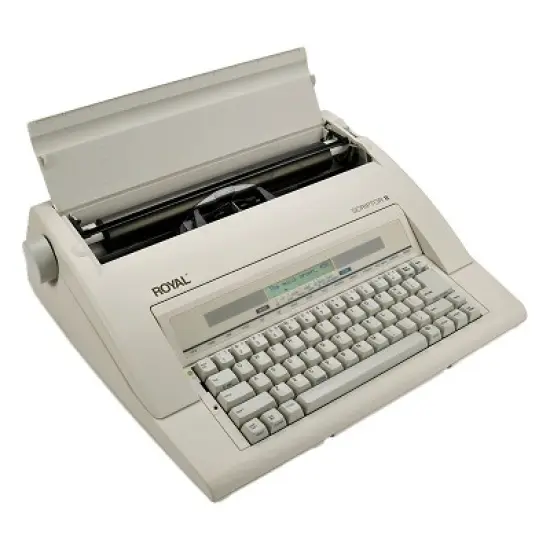 Royal&reg; Scriptor II Portable Electronic Typewriter in White image {2}