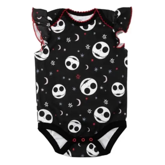 Disney Nightmare Before Christmas Jack Skellington Sally Baby Girls 5 Pack Bodysuits  image {5}