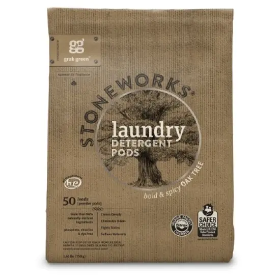 Grab Green Stoneworks Laundry Detergent Pods, Oak Tree Scent image {5}