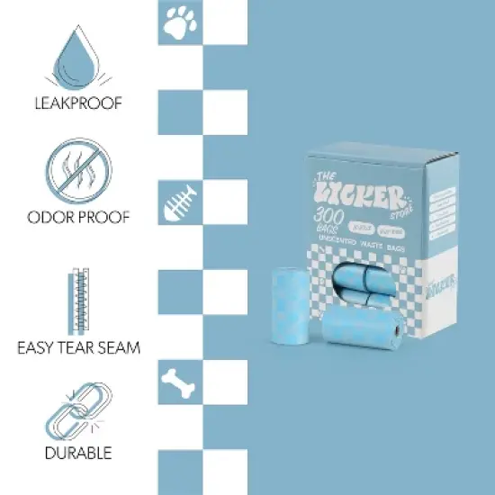 THE LICKER STORE The Licker Store Extra Thick Leak Proof Unscented Dog Poop Bags image {2}