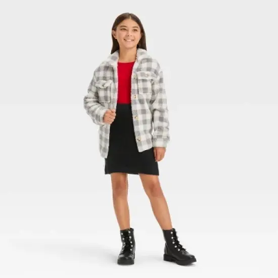 Girls' Fuzzy Ribbed Sweater Skirt - art class&trade; image {2}