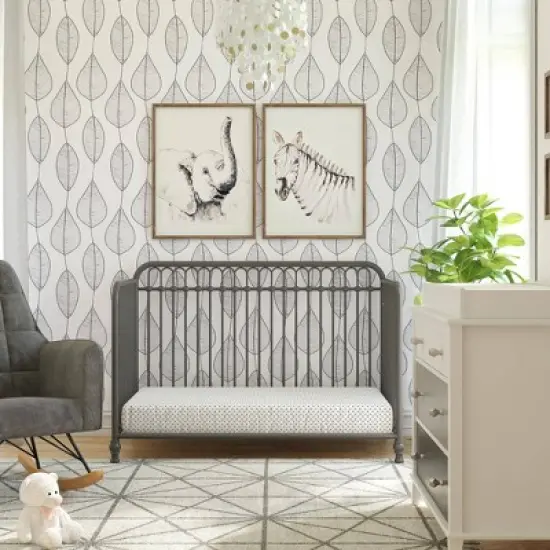 Room & Joy Emma 3-in-1 Convertible Metal Crib JMPA Certified - Gray image {2}