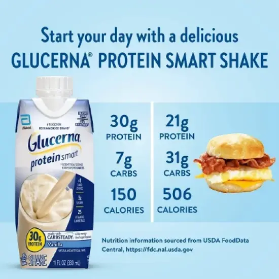 Glucerna Protein Smart Shake - Vanilla - 4pk image {5}