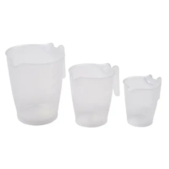 Home Plus Measuring Cup Set, Set of 3 pcs, Plastic, Clear image {1}