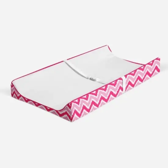 Bacati - MixNMatch Pink White Changing Pad Cover image {1}