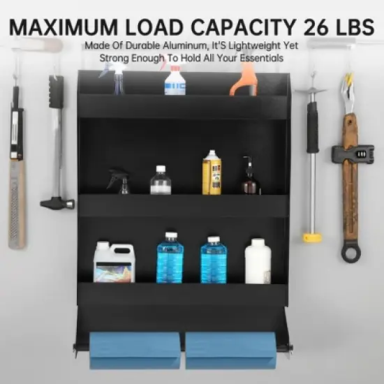 Aluminium Work Station Storage Cabinet, Work Tray with Spring Loaded Tissue Tensioner Aluminium Garage, for Trailer Shop/Garage Storage image {5}