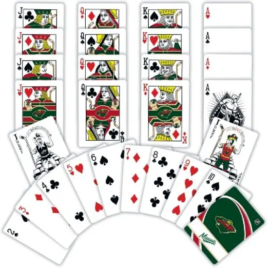 MasterPieces Officially Licensed NHL Minnesota Wild Playing Cards - 54 Card Deck for Adults image {2}