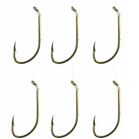 Eagle Claw Snelled Baitholder Hooks 6-Pack - 6 - Bronze image {1}
