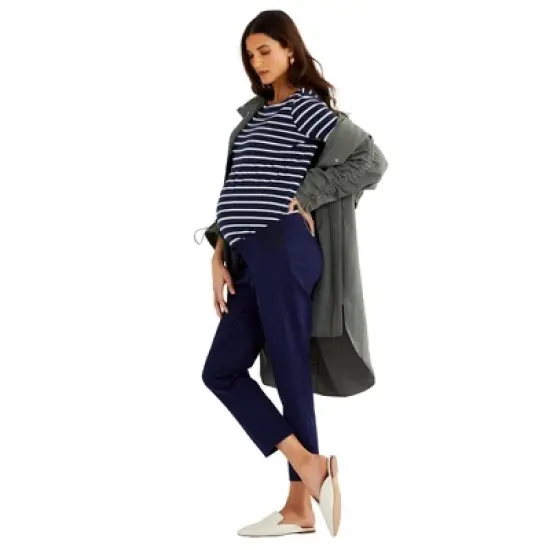 Curie Side Panel Slim Ankle Maternity Pant | A Pea in the Pod image {8}