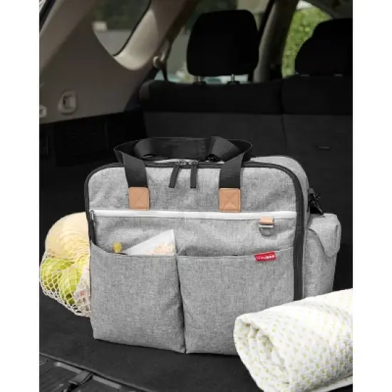 Skip Hop Duo Signature Diaper Weekender Bag - Gray Melange image {5}
