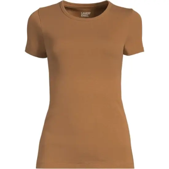 Lands' End Women's Cotton Rib Short Sleeve Crewneck T-shirt image {18}