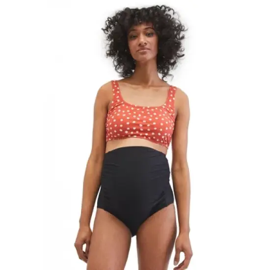 Beach Bump&trade; High Waist Bikini Bottom UPF 50+ | Motherhood Maternity image {3}