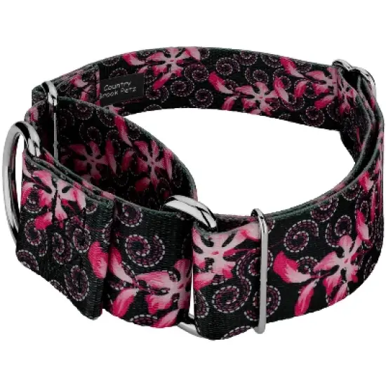 Country Brook Petz 2 Inch Pink Honeysuckle Breeze Martingale Dog Collar image {1}