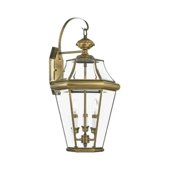 Livex Lighting Georgetown 3 - Light Wall Light in  Antique Brass image {2}