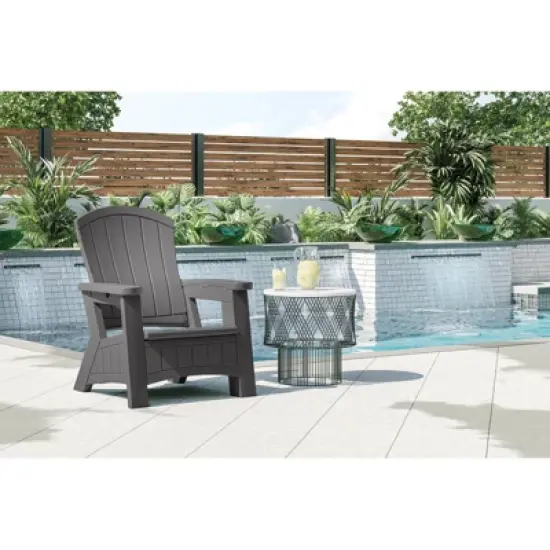 Elements Adirondack Chair with Storage Gray - Suncast image {4}