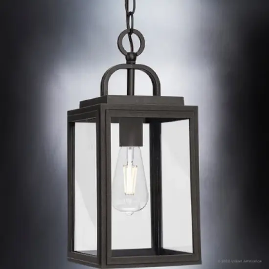 Urban Ambiance Luxury Farmhouse Outdoor Pendant 15.375''H x 7''W,  Olde Bronze Finish,  Macon Collection, UHP1383 image {3}