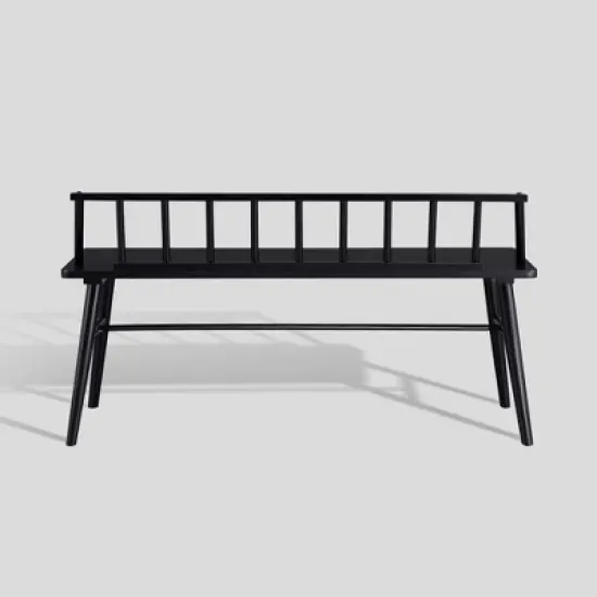 Transitional Low-Back Spindle Entryway Bench - Saracina Home image {4}