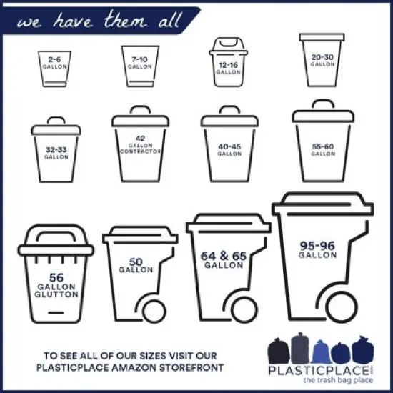 Plasticplace Drawstring Trash Bags, 4 Gallon, White (200 Count) image {3}