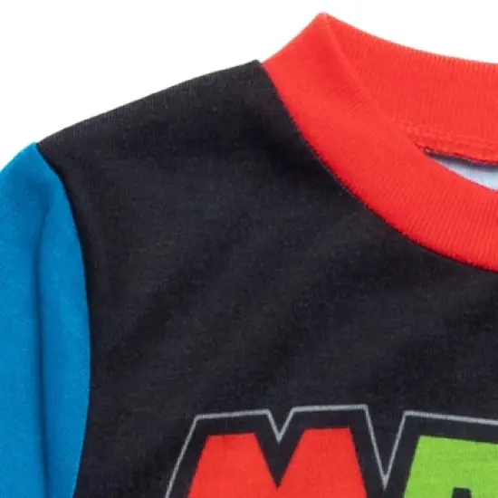 SUPER MARIO Nintendo Luigi Mario Pajama Shirt and Pants Sleep Set Toddler image {3}