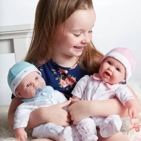 JC Toys La Baby 16" Baby Doll - Purple Outfit with Pacifier image {4}