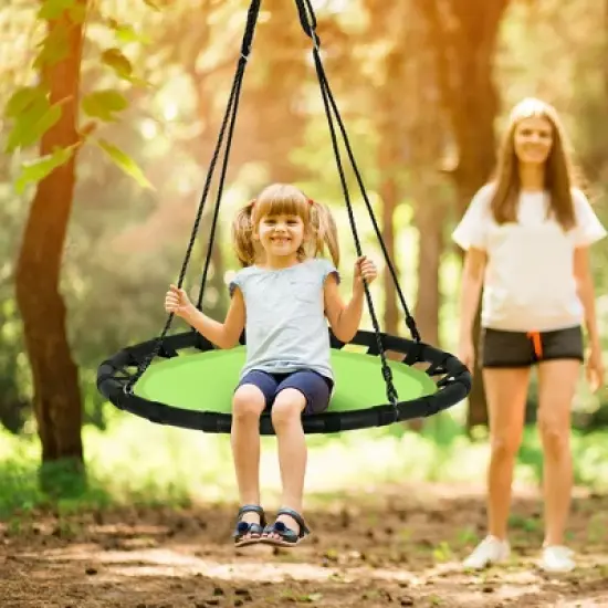 Costway 40'' Flying Saucer Round Tree Swing Kids Play Set w/ Adjustable Ropes Outdoor image {1}