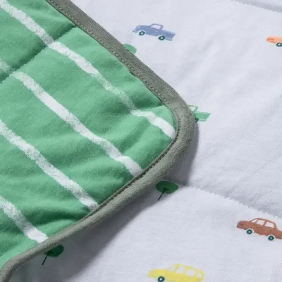 Jersey Knit Reversible Blanket - Cloud Island&trade; Trucks image {2}